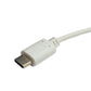 SYSTEM-S USB 3.1 cable 120 cm type C plug to 2.0 A plug switch adapter in white 