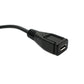 SYSTEM-S USB 2.0 Kabel 30 cm Micro B Stecker zu Buchse Schalter Adapter in Schwarz