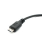 SYSTEM-S USB 2.0 Kabel 30 cm Micro B Stecker zu Buchse Schalter Adapter in Schwarz