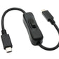 SYSTEM-S USB 3.1 Gen 2 Kabel 30 cm Typ C Stecker zu Stecker 100 W Schalter PD E Marker Chip Adapter