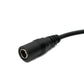 SYSTEM-S DC Kabel 20 cm 24V 5,5 x 2,5 Stecker zu Buchse Schalter Adapter in Schwarz