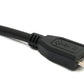 SYSTEM-S USB 3.0 Y Kabel 60 cm Typ A Stecker zu Micro B Stecker & 2.0 A Stecker Adapter in Schwarz