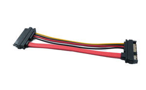 SYSTEM-S SFF-8482 Kabel 15 cm SAS 29 Pin zu SATA 22 Pin 15+7 Adapter für Festplatte Motherboard