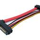 SYSTEM-S SFF-8482 cable 15 cm SAS 29 pin to SATA 22 pin 15+7 adapter for hard drive motherboard