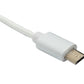 Câble USB 2.0 SYSTEM-S 100 cm Micro B mâle vers femelle spiralé blanc