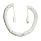 SYSTEM-S USB 2.0 Kabel 3 m Micro B Stecker zu Buchse Spirale in Weiß