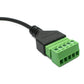 SYSTEM-S USB 3.1 cable 30 cm type C plug to 5 pin terminal block socket U turn 180° angle adapter