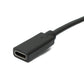 SYSTEM-S USB 3.1 Kabel 180 cm Typ C Buchse zu 2.0 Micro B Stecker Spirale Left Angled Winkel