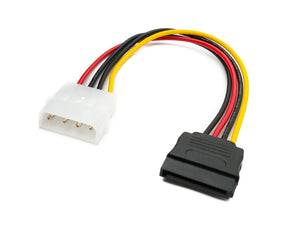 Câble SATA SYSTEM-S 20 cm prise 15 broches vers prise Molex IDE 4 broches pour disques durs