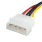 Câble SATA SYSTEM-S 20 cm prise 15 broches vers prise Molex IDE 4 broches pour disques durs