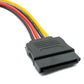 Câble SATA SYSTEM-S 20 cm prise 15 broches vers prise Molex IDE 4 broches pour disques durs