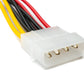 SYSTEM-S SATA Y Câble 20 cm 2x 15Pin Femelle vers IDE 4Pin Molex Femelle Adaptateur pour Disques Durs