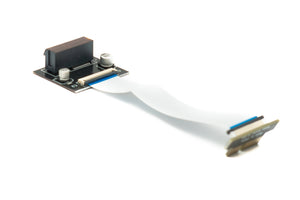 SYSTEM-S PCI Riser Card Kabel 10 cm PCIe Express Stecker zu Buchse flexibel Winkel Adapter