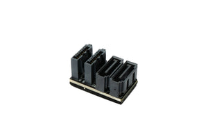 SYSTEM-S SATA adapter 2x 7Pin socket to 2x plug cable 180° U turn angle for mainboard SSD HDD