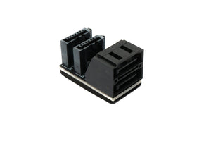 SYSTEM-S SATA adapter 2x 7Pin female to 2x male cable 90° down angled for mainboard SSD HDD