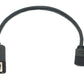 SYSTEM-S USB 2.0 Kabel 20 cm Typ B Stecker zu Buchse Left Angled Winkel Adapter in Schwarz