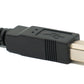 SYSTEM-S USB 2.0 Kabel 20 cm Typ B Stecker zu Buchse Adapter in Schwarz