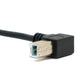 SYSTEM-S USB 2.0 Kabel 20 cm Typ B Stecker zu Buchse Up Angled Winkel Adapter in Schwarz