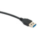 SYSTEM-S USB 3.0 Kabel 40 cm Typ A Stecker zu Stecker Right Angled Winkel 5 Gbit/s Adapter Schwarz