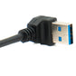 SYSTEM-S USB 3.0 Kabel 40 cm Typ A Stecker zu Stecker Down Angled Winkel 5 Gbit/s Schwarz