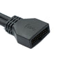 SYSTEM-S Câble USB 3.0 25 cm 19 broches mâle vers 20 broches femelle carte mère angle droit 5 Gbit/s 100 W