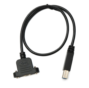 SYSTEM-S USB 3.0 Kabel 50 cm Micro B Buchse zu 3.0 Typ B Stecker Panel Mount Schraube 5 Gbit/s 100W