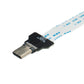 SYSTEM-S USB 3.1 Kabel 15 cm Typ C Stecker zu 3.0 A Buchse Flach FPC Adapter 5 Gbit/s 100W