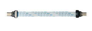 SYSTEM-S USB 3.1 Kabel 15 cm Typ C Stecker zu Stecker Flach FPC Adapter 5 Gbit/s 100W