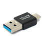 SYSTEM-S USB 3.0 Adapter Typ A Stecker zu 3.1 C Stecker unidirektional Kabel 10 Gbit/s 100W