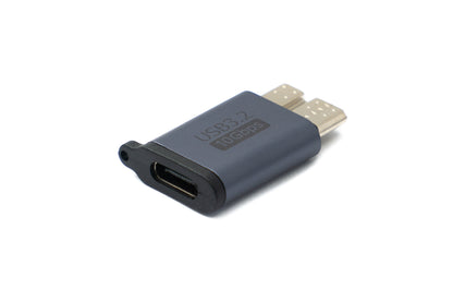 SYSTEM-S USB 3.1 Adapter Typ C Buchse zu 3.0 Micro B Stecker unidirektional Kabel 5 Gbit/s 100W