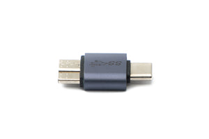 SYSTEM-S USB 3.1 Adapter Typ C Stecker zu 3.0 Micro B Stecker unidirektional Kabel 5 Gbit/s 100W