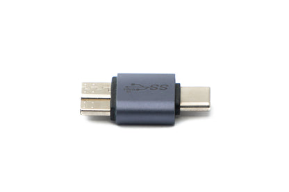 SYSTEM-S USB 3.1 Adapter Typ C Stecker zu 3.0 Micro B Stecker unidirektional Kabel 5 Gbit/s 100W