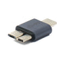 SYSTEM-S USB 3.1 Adapter Typ C Stecker zu 3.0 Micro B Stecker unidirektional Kabel 5 Gbit/s 100W