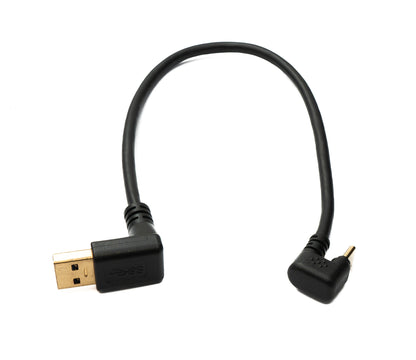 SYSTEM-S USB 3.1 Kabel 30 cm Typ C Stecker zu 3.0 A Stecker 180° U Turn Winkel abwärts gewinkelt Adapter 5 Gbit/s 100W