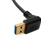 SYSTEM-S USB 3.1 cable 30 cm Type C male to 3.0 A male 180° U turn angle downward angled adapter 5 Gbit/s 100W