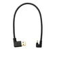 SYSTEM-S USB 3.1 cable 30 cm Type C male to 3.0 A male 180° U turn angle left angled adapter 5 Gbit/s 100W