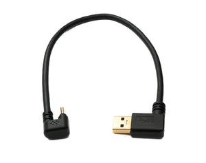 SYSTEM-S USB 3.1 cable 30 cm Type C male to 3.0 A male 180° U turn angle right angled adapter 5 Gbit/s 100W