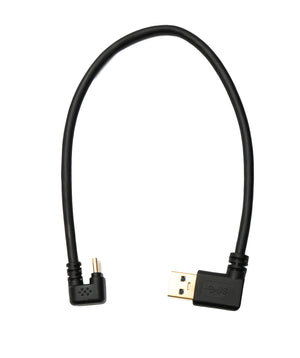 SYSTEM-S USB 3.1 Kabel 30 cm Typ C Stecker zu 3.0 A Stecker 180° U Turn Winkel rechts gewinkelt Adapter 5 Gbit/s 100W