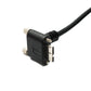 SYSTEM-S USB 3.0 cable 100 cm Micro B plug to 3.1 Type C plug angle down angled panel mount screw