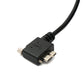 SYSTEM-S USB 3.0 cable 100 cm Micro B plug to 3.1 Type C plug angle Right Angled Panel Mount Screw