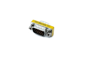 SYSTEM-S D Sub15 Adapter 15 Pin Male to Male DB15 Cable in Gray