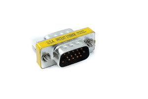 SYSTEM-S D Sub15 Adapter 15 Pin Male to Male DB15 Cable in Gray