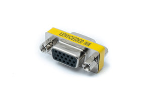 SYSTEM-S D Sub15 Adapter 15 Pin Female to Female DB15 Cable in Gray