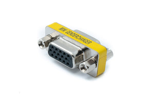 SYSTEM-S D Sub15 Adapter 15 Pin Female to Female DB15 Cable in Gray