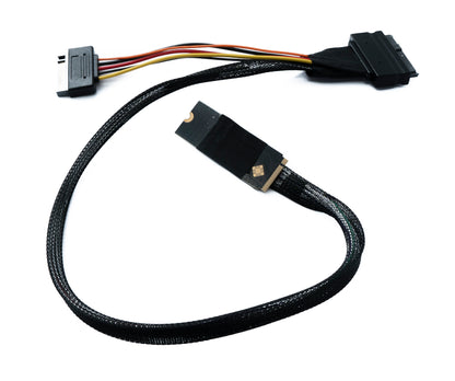 SYSTEM-S M.2 Kabel 100 cm M-Key zu U.2 SFF-8639 NVMe Adapter für SSD Festplatte Motherboard