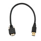 SYSTEM-S USB 3.0 cable 30 cm Micro B plug to 3.0 Type A plug panel mount screw adapter 5 Gbit/s 100W