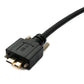 SYSTEM-S USB 3.0 cable 3 m Micro B plug to 3.0 Type A plug panel mount screw adapter 5 Gbit/s 100W