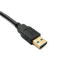 SYSTEM-S USB 3.0 cable 3 m Micro B plug to 3.0 Type A plug panel mount screw adapter 5 Gbit/s 100W