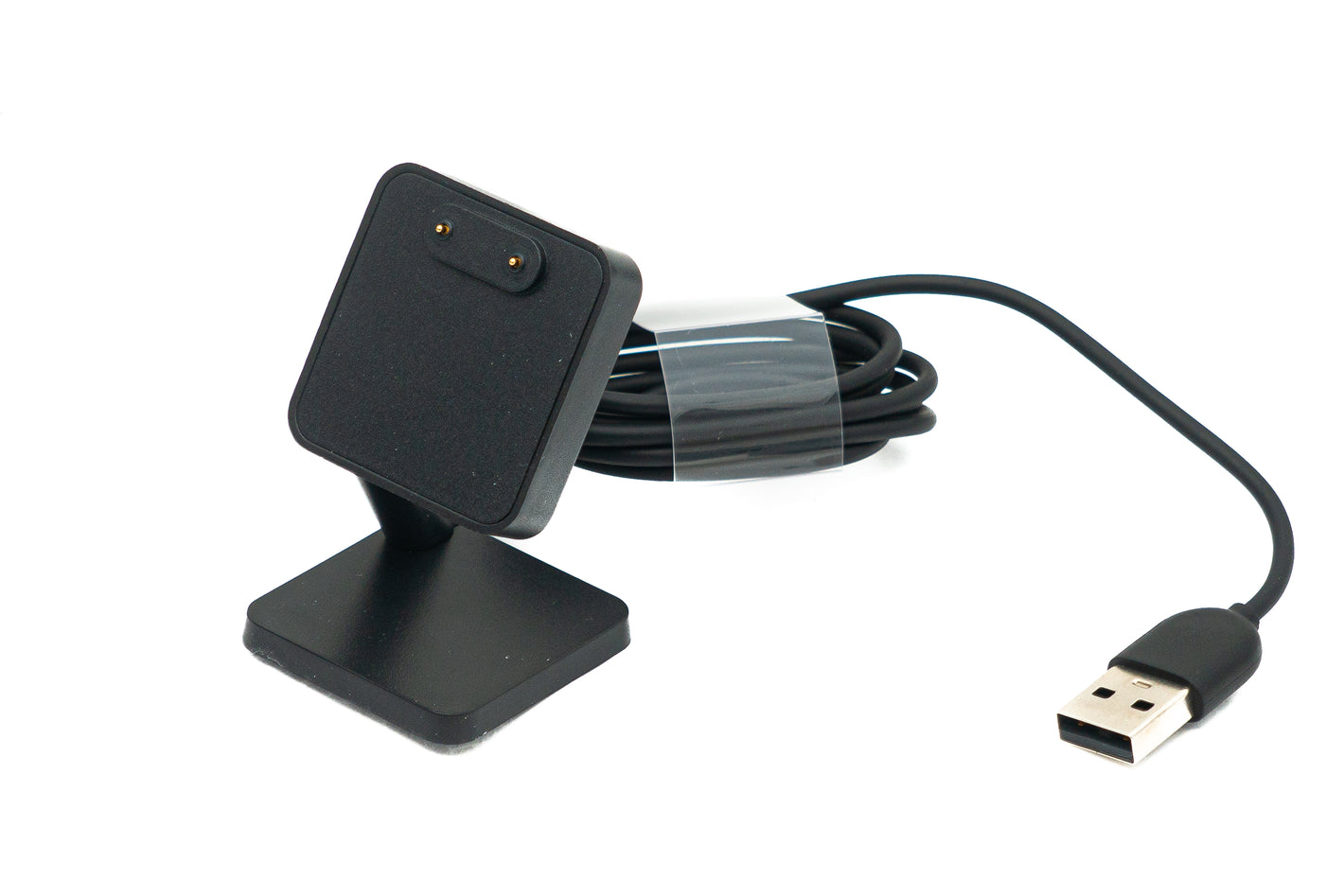 SYSTEM-S USB 2.0 Kabel 100 cm Ladestation für Samsung Galaxy Fit3 Smartwatch Adapter in Schwarz