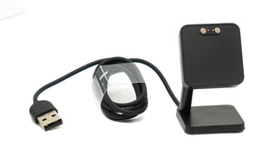 SYSTEM-S USB 2.0 cable 100 cm charging station for QYC GTC GTS Smartwatch adapter in black